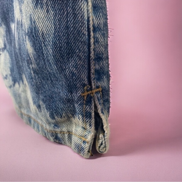 Good Treasures Custom Reverse Tie Dye Wrangler Cash Jeans Size 7/8 - Picture 7 of 16
